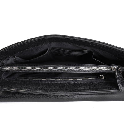 Black leather bag