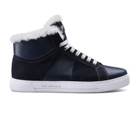 Blue-white insulated boots - right side