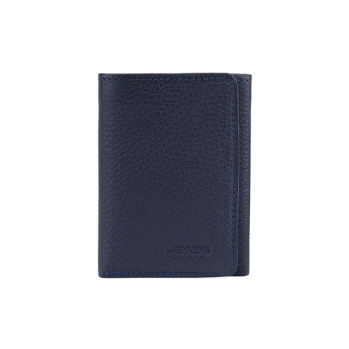 Blue wallet with triple fold