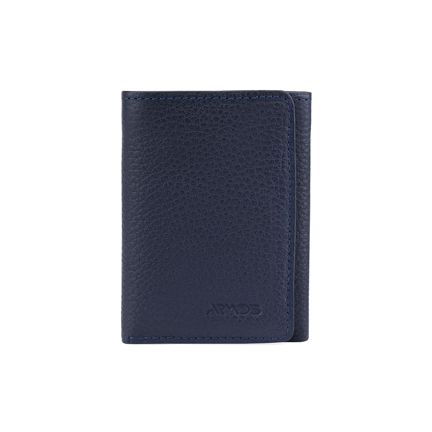 Blue wallet with triple fold