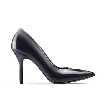 Women’s Steel Blue Patent Leather Pump - right side