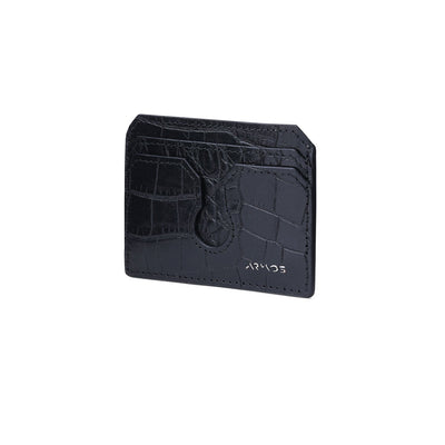 Black crocodile print cardholder
