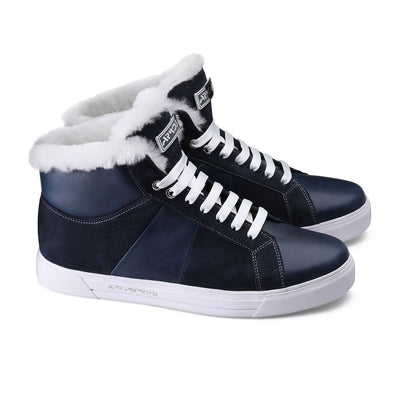 Blue-white insulated boots