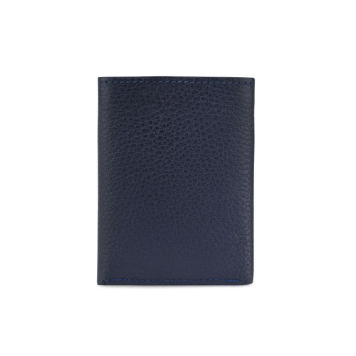 Blue wallet with triple fold