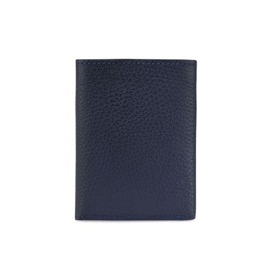 Blue wallet with triple fold