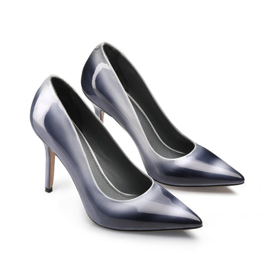 Women’s Steel Blue Patent Leather Pump