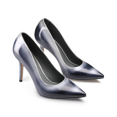 Women’s Steel Blue Patent Leather Pump
