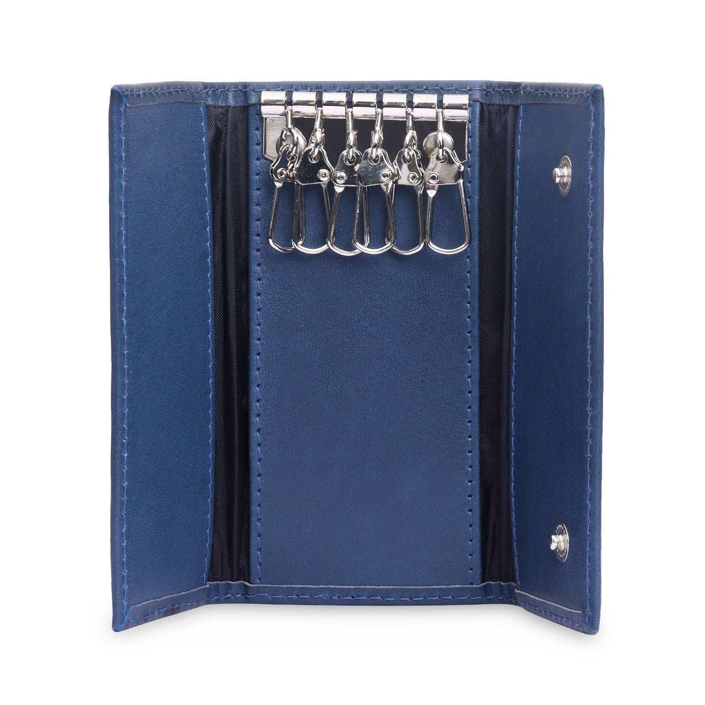 Blue leather key case