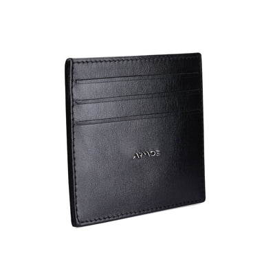 Black leather cardholder