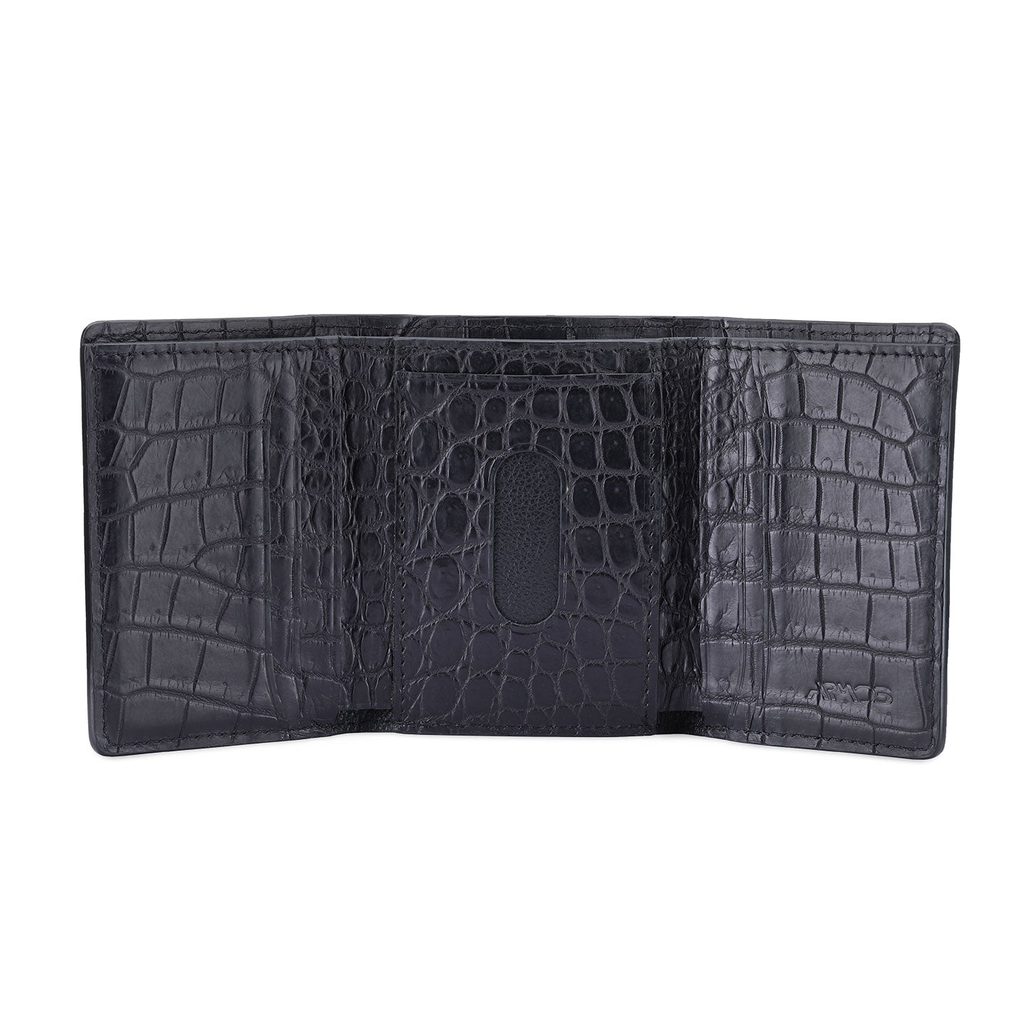 Black crocodile leather wallet