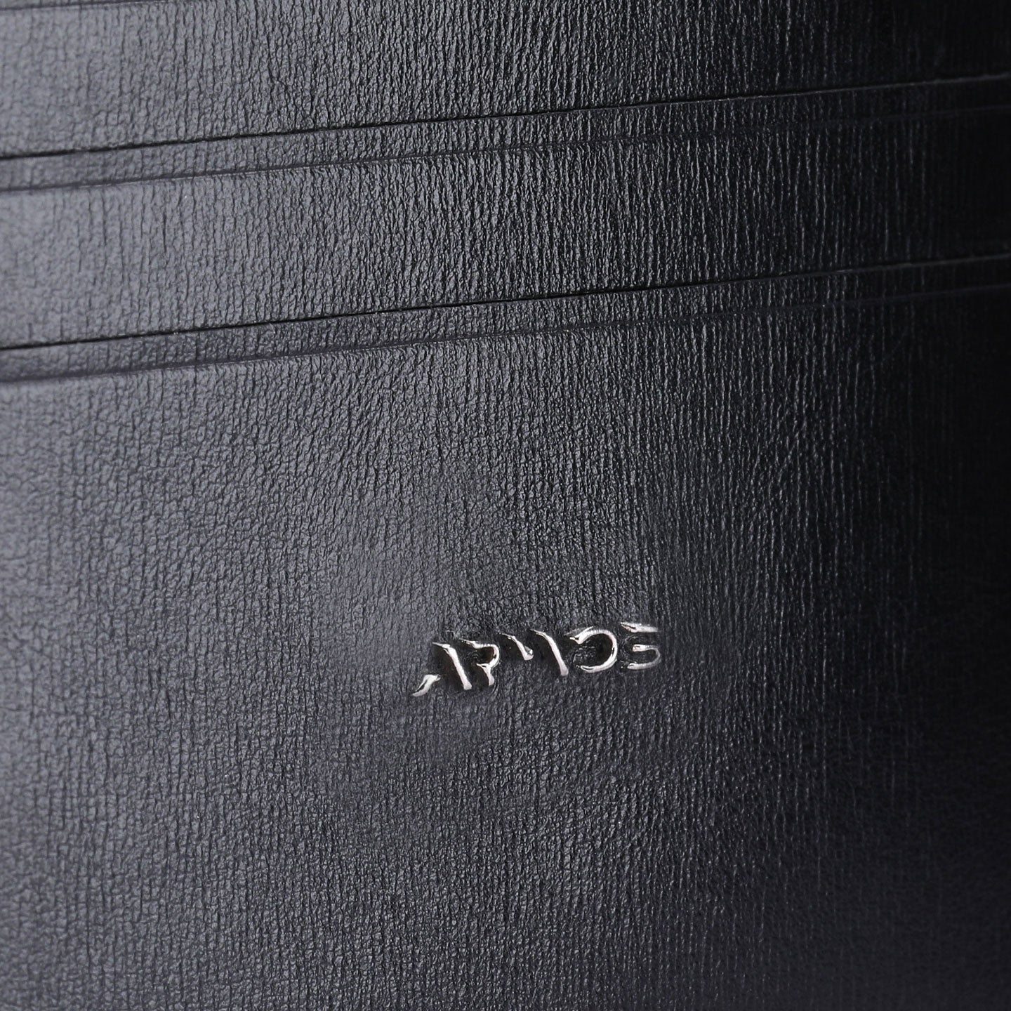 Black leather cardholder