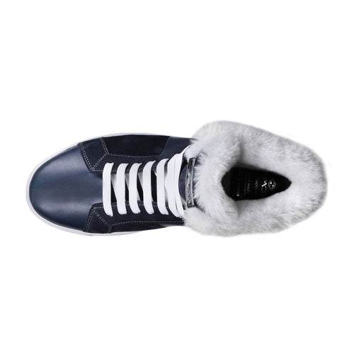Blue-white insulated boots