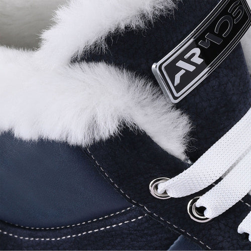 Blue-white insulated boots