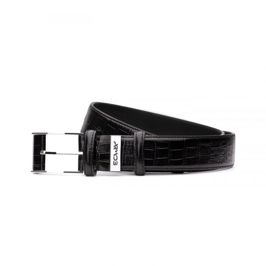 Patterned leather belt