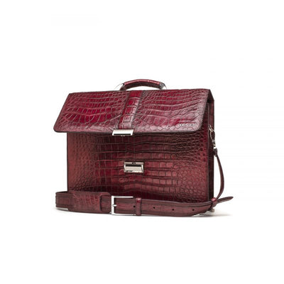 Crocodile leather briefcase