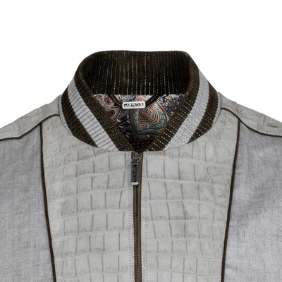 Crocodile leather jacket