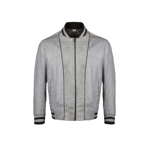 Crocodile leather jacket