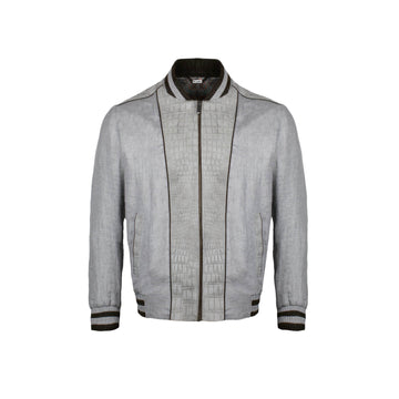 Crocodile leather jacket