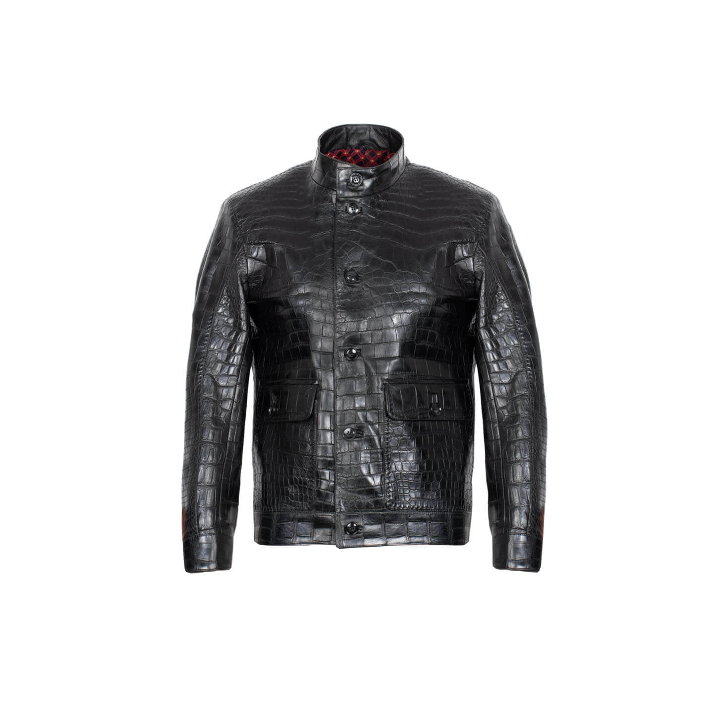 Black crocodile leather jacket | ARMOS