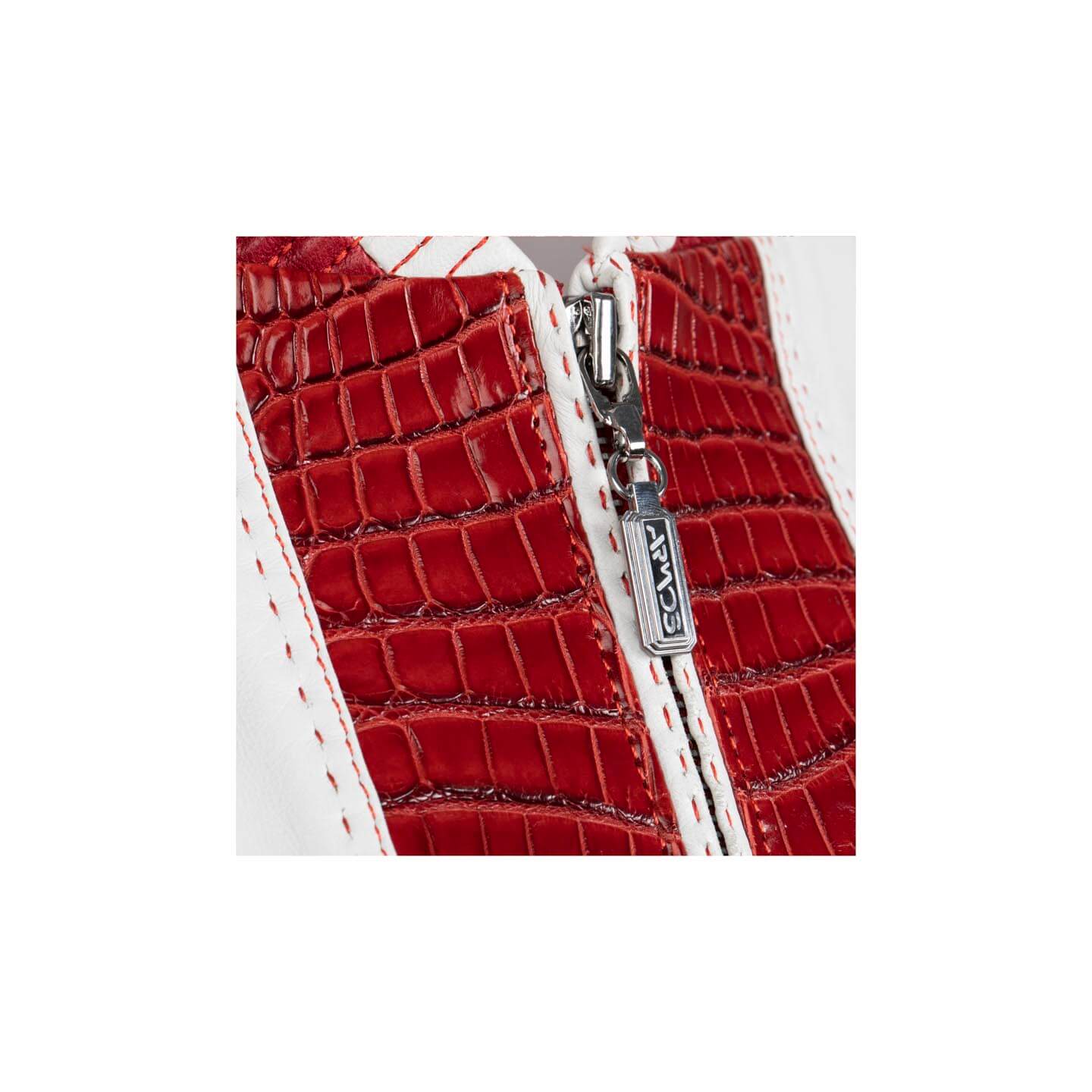 Red and white jacket