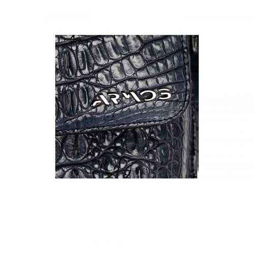 Gray crocodile leather bag
