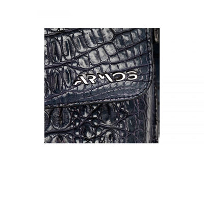 Gray crocodile leather bag