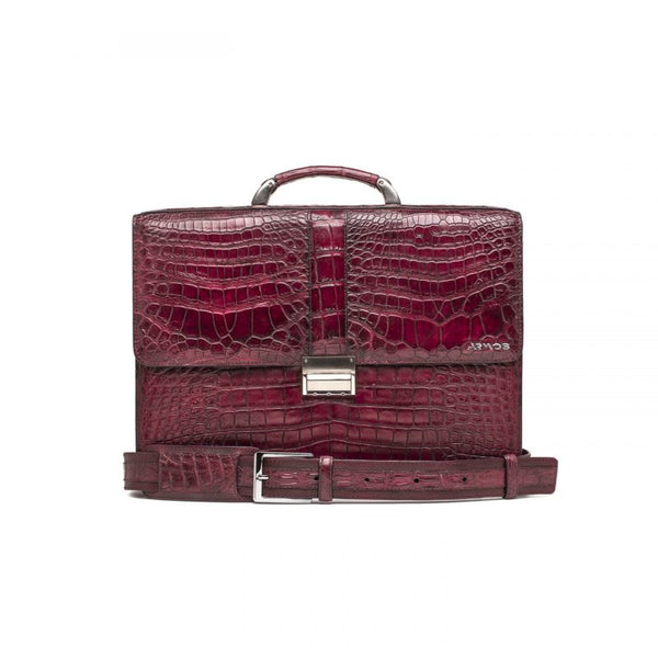 Crocodile leather briefcase