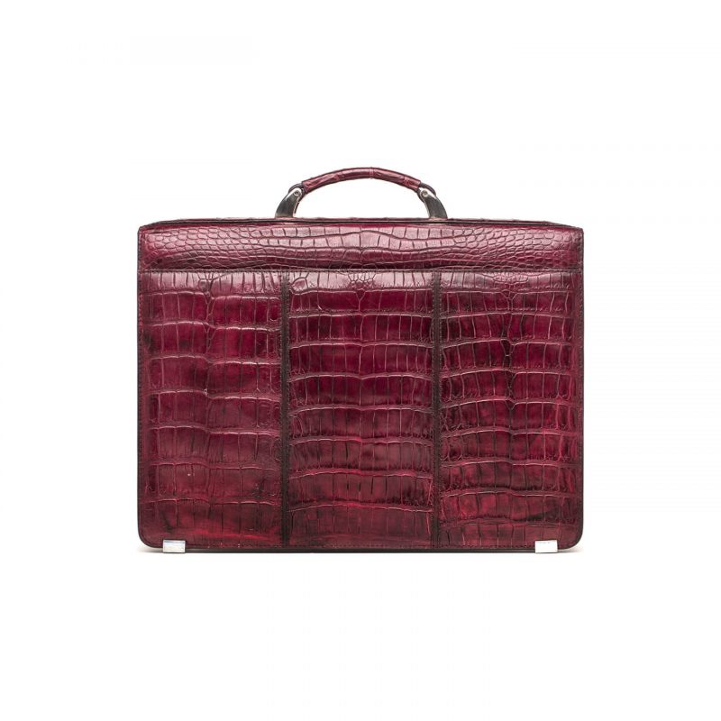 Crocodile leather briefcase