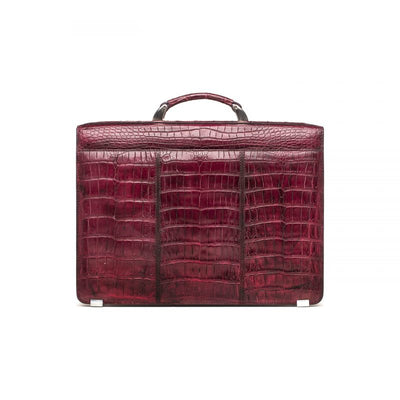 Crocodile leather briefcase