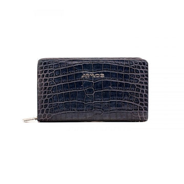 Blue wallet with double chain - front view