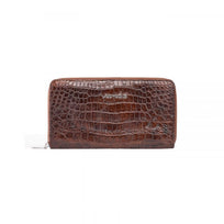 Crocodile leather wallet - front view