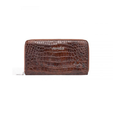 Crocodile leather wallet - front view