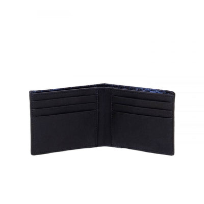 Blue crocodile leather wallet